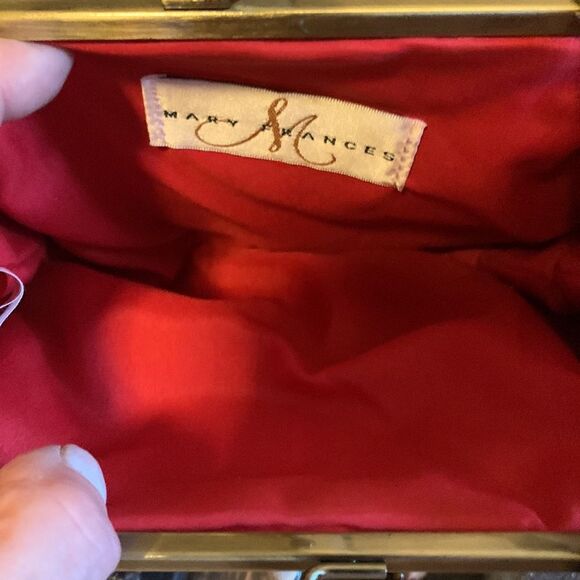 Mary Francis Happy Trails beaded kisslock frame shoulder bag - Picture 9 of 10